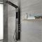 Colonne de douche thermostatique hydromassante – Noir – Stamford