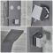 Colonne de douche moderne avec pommeau, douchette et jets – Anthracite – Alston