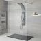 Colonne de douche moderne avec pommeau, douchette et jets – Anthracite – Alston