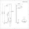 Colonne de douche d’angle thermostatique – Chromé - Earby