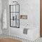 Baignoire douche rectangulaire avec pare-baignoire verrière – 170 cm x 75 cm – Choix de tabliers – Sandford