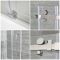 Baignoire rectangulaire avec pare-baignoire coulissant et tablier frontal – Choix de tailles - Sandford
