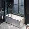 Baignoire douche rétro – Avec pare baignoire noir à effet verrière – Choix de tailles et de tabliers – Richmond