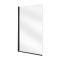 Baignoire douche rectangulaire - 170 cm x 75 cm - Pare-baignoire noir - Sandford