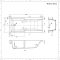 Baignoire douche rectangulaire - 170 cm x 75 cm - Pare-baignoire noir - Sandford