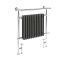 Sèche-serviettes mixte rétro - Anthracite – 93 cm x 79 cm (avec barre déportée) – Choix de thermostat Wi-Fi - Elizabeth