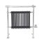 Sèche-serviettes électrique rétro - Anthracite & Chrome - 93cm x 79cm x 23cm - Elizabeth