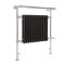Sèche-serviettes électrique rétro - Noir & Chrome - 93cm x 79cm x 23cm - Elizabeth