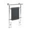 Sèche-serviettes mixte rétro - Anthracite – 93 cm x 62 cm (avec barre déportée) – Choix de thermostat Wi-Fi - Elizabeth