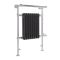 Sèche-serviettes électrique rétro - Anthracite & Chrome - 93cm x 62cm x 23cm - Elizabeth