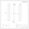 Radiateur design vertical – Anthracite – 178 cm x 23,6 cm  – Rang double – Vitality