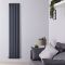 Radiateur design vertical – Anthracite – 178 cm x 23,6 cm  – Rang double – Vitality