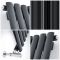 Radiateur design vertical - 178 cm x 59 cm - Noir - Vitality