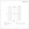 Radiateur design vertical – Blanc – 178 cm x 47,2 cm  – Rang simple – Vitality