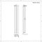 Radiateur design électrique vertical - Blanc – 178 cm x 23,6 cm - Avec thermostat Wi-Fi - Vitality