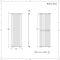 Radiateur design vertical – Blanc – 178 cm x 59 cm  – Rang simple – Vitality