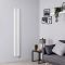 Radiateur design électrique vertical - Blanc – 178 cm x 23,6 cm - Double rang - Avec thermostat Wi-Fi - Vitality