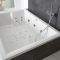 Baignoire double dos à encastrer - 180 x 120 cm - Choix de buses de massage - Serene