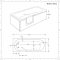 Baignoire rectangulaire à porte - Tablier frontal et latéral - 170 x 70 cm - Option angle gauche ou droit - Merso