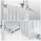 Sèche-serviettes électrique rétro - Blanc & Chrome - 93cm x 45cm x 23cm - Elizabeth