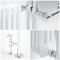 Sèche-serviettes mixte rétro - Blanc – 93 cm x 79 cm (avec barre déportée) – Choix de thermostat Wi-Fi - Elizabeth