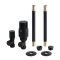 Robinet de radiateur coudé thermostatique moderne et kit de tuyauterie - Noir