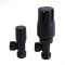 Robinets de radiateur thermostatiques d’angle – Noir
