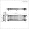 Radiateur style fonte horizontal – Anthracite – Triple rangs – 30 cm x 101 cm – Windsor