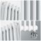 Radiateur électrique style fonte - Blanc - Double rang - 29 cm x 150 cm - Choix de thermostat Wi-Fi - Windsor
