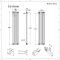 Radiateur style fonte vertical – Blanc – 180 cm x 38 cm – Double rang – Windsor