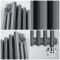 Radiateur électrique style fonte - Anthracite - Triple rang - 38 cm x 180 cm - Choix de thermostat Wi-Fi - Windsor