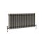 Radiateur style fonte rétro horizontal – Triple rang – Métal brut laqué – 60 cm x 119 cm - Windsor