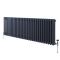 Radiateur style fonte horizontal – Anthracite – Triple rangs – 60 cm x 141,5 cm – Windsor