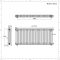 Radiateur style fonte horizontal – Anthracite – Triple rangs – 60 cm x 141,5 cm – Windsor