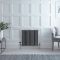 Radiateur style fonte horizontal – Anthracite – 60 cm x 60,5 cm – Quatre rangs – Windsor