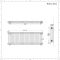 Radiateur style fonte horizontal – Blanc – 50 cm x 141,5 cm – Triple rangs – Windsor