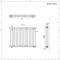 Radiateur style fonte horizontal – Blanc – 75 cm x 101 cm – Triple rangs – Windsor