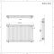 Radiateur style fonte horizontal – Blanc – 75 cm x 119 cm – Triple rangs – Windsor