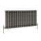 Radiateur style fonte rétro horizontal – Triple rang – Métal brut laqué – 75 cm x 141,5 cm - Windsor