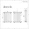 Radiateur style fonte horizontal - Blanc - Quatre rangs - 75 cm x 60,5 cm – Windsor