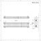 Radiateur style fonte horizontal - Blanc - Quatre rangs - 30 cm x 159,5 cm – Windsor