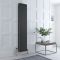Windsor - Radiateur vertical traditionnel à quatre rangs 180 cm anthracite - Plusieurs largeurs disponibles