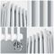 Radiateur style fonte électrique vertical – Blanc – 180 cm – Triple rang – Choix de tailles et de thermostat Wi-Fi – Windsor