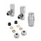 Robinet de radiateur thermostatique - Chromé - Adaptateurs cuivre 12mm