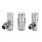 Robinet de radiateur thermostatique - Chromé - Adaptateurs cuivre 15mm