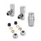 Robinet de radiateur thermostatique - Chromé - Adaptateurs cuivre 15mm