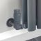 Robinet de radiateur d’angle et tête de réglage thermostatique – Anthracite