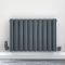 Robinet de radiateur d’angle et tête de réglage thermostatique – Anthracite