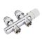 Robinet de radiateur thermostatique droit – Raccordement central - Choix d'adaptateurs