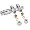 Robinet de radiateur thermostatique en « H » droit - Chromé - Adaptateurs multicouche 14mm